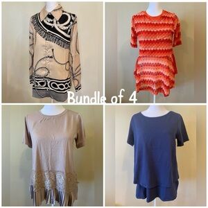 Bundle of 4 DG2 Diane Gilman Blouses Size XS NWT